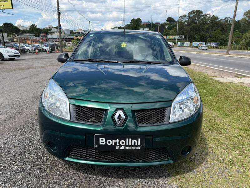 RENAULT - SANDERO - 2009/2010 - Verde - Sob Consulta